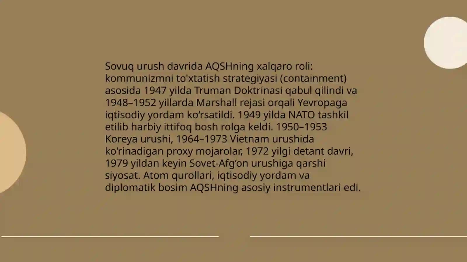 Geosiyosiy munosabatlar tizimida AQSHning roli 4