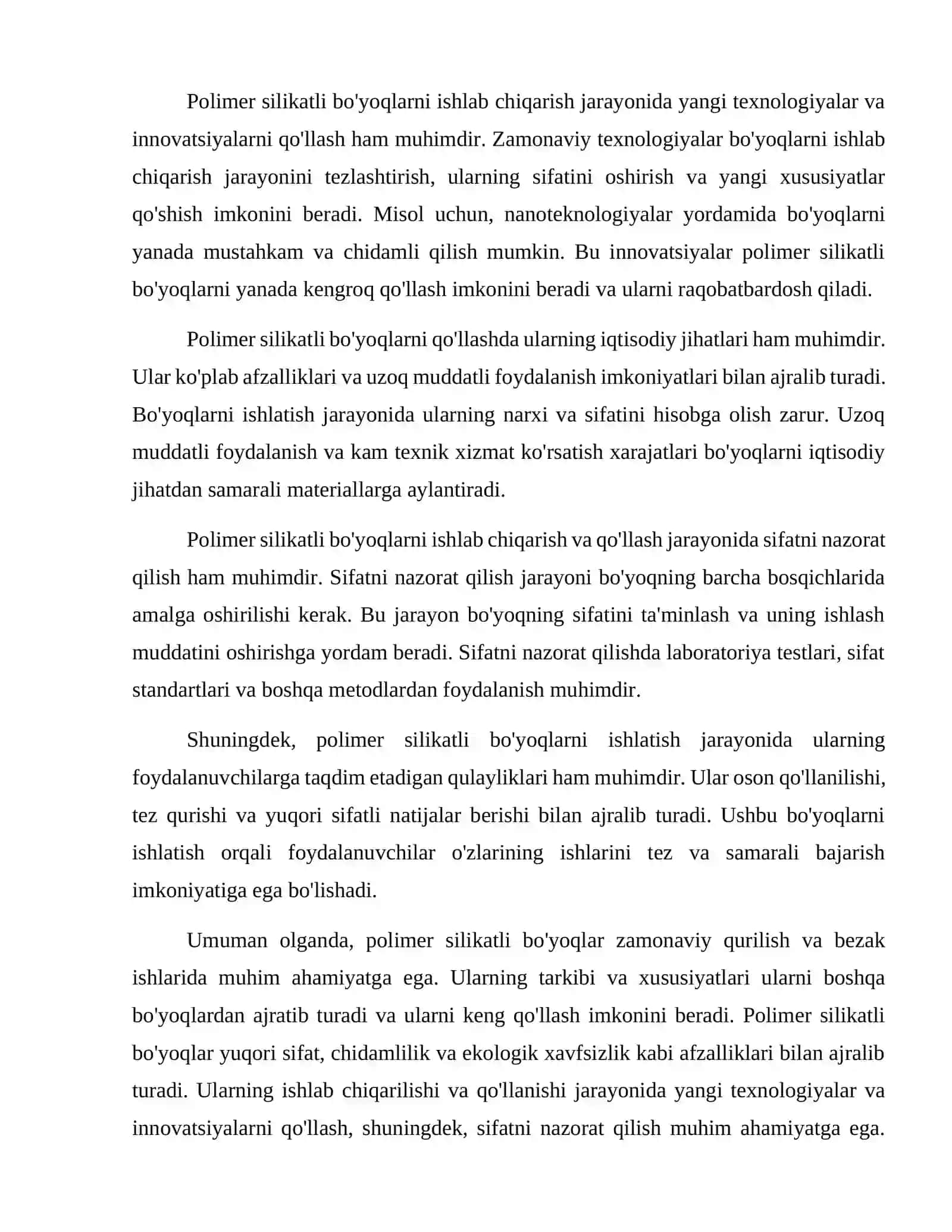 Polimer Silikatli Himoya Bezakli Boʻyoqlar Zamonaviy Yechimlar 4