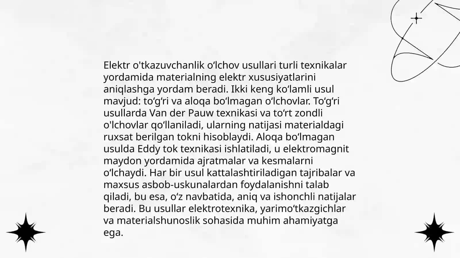Elektr o'tkazuvchanlikni aniqlash usullari 4