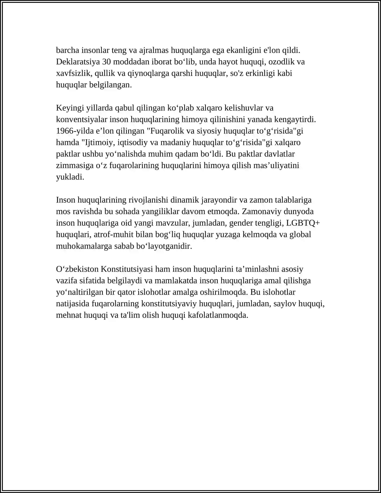 JANA OZBEKISTANDA INSAN HUQUQLARI HAM ERKINLIKLERI KEPILLIGININ JARATILIWI 4