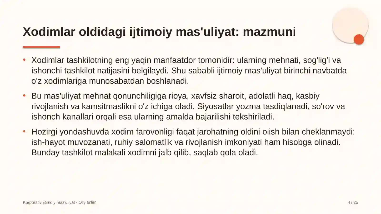 o'quv markazlarida xodimlar oldidagi ijtimoiy mas'uliyatni amalga oshirish 5389 4