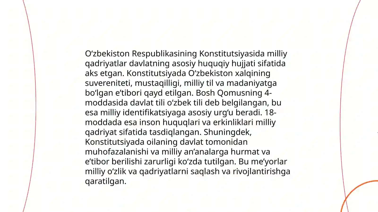 Konstitutsiyada jahon konstitutsiyaviy rivojlanish tajribalalari hamda milliy qadriyatlarning aks etishi 4