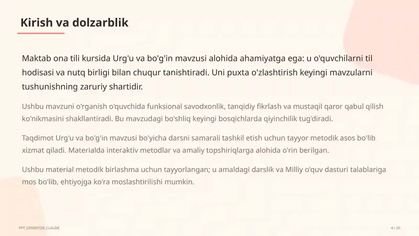 Urg'u va bo'g'in (5-sinf) 4