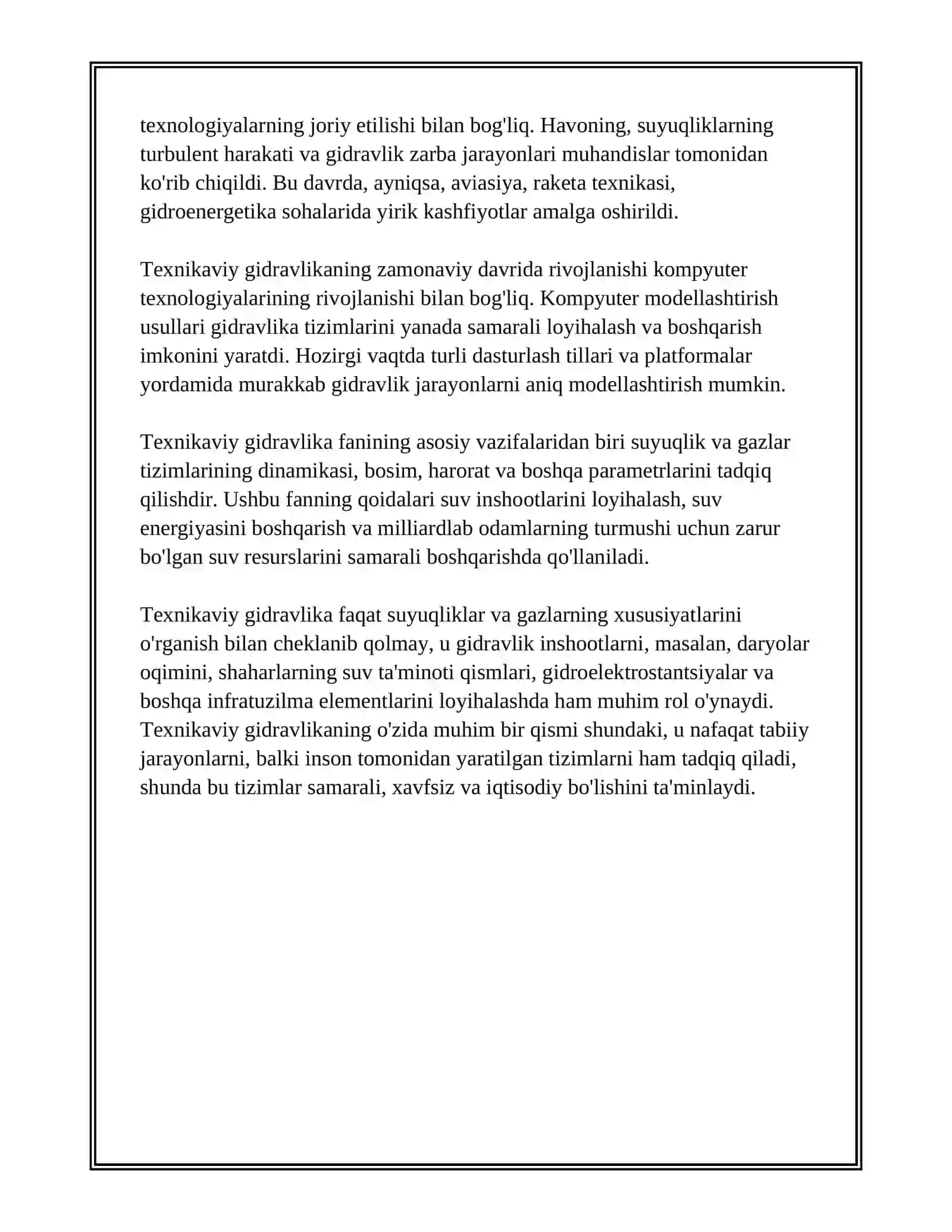TEXNIKAVIY GIDRAVLIKA ASOSLARI 4