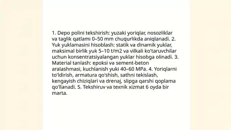 Yopiq vagon deposini tamirlash 4