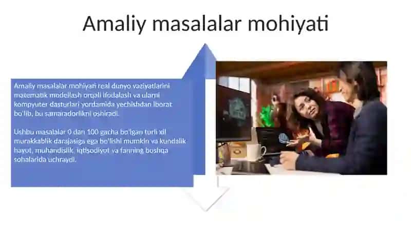 Amaliy masalalarni yechish modulini yaratish 4