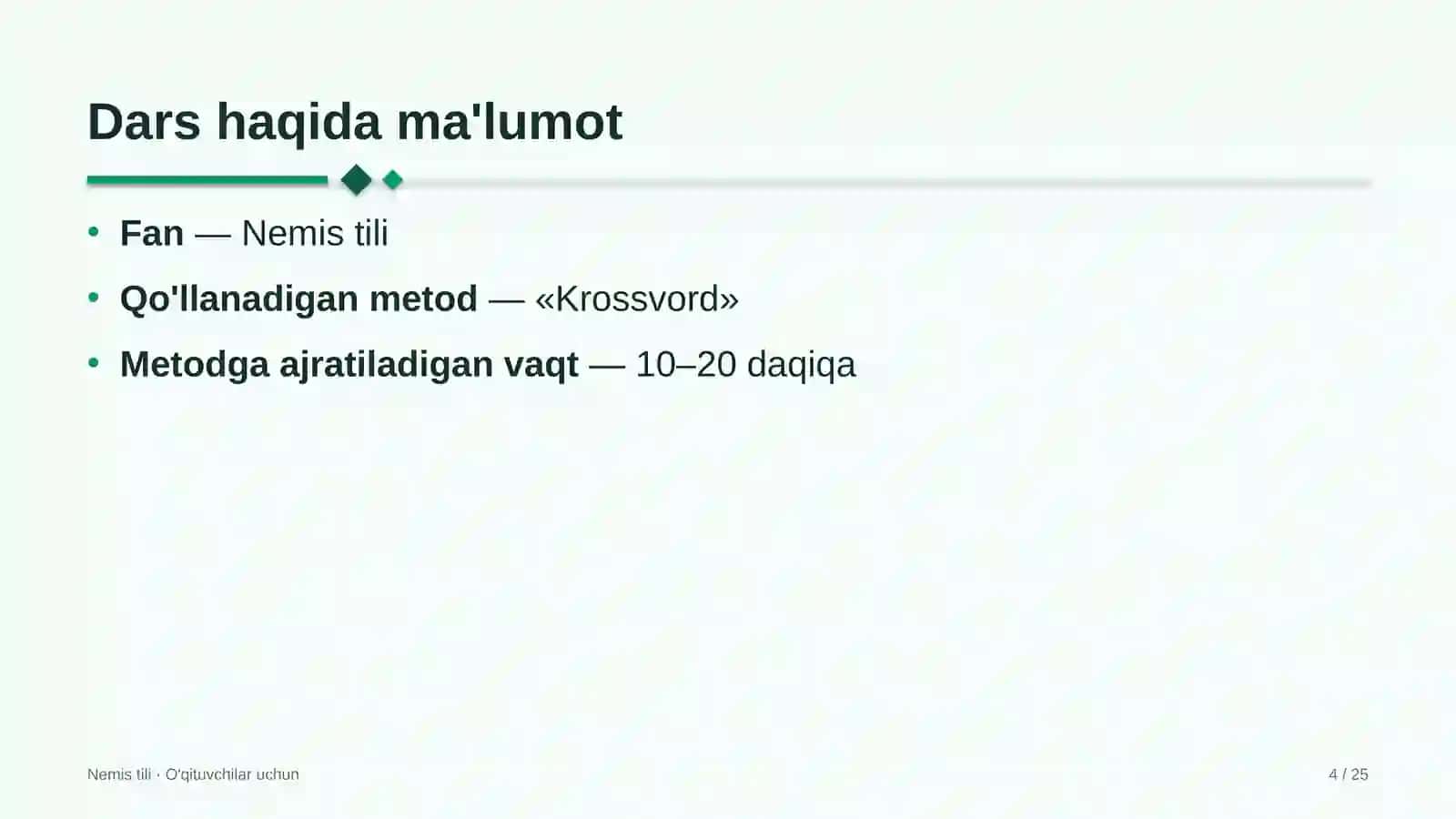 nemis tili darslarida krossvord metodidan foydalanish 1040 4