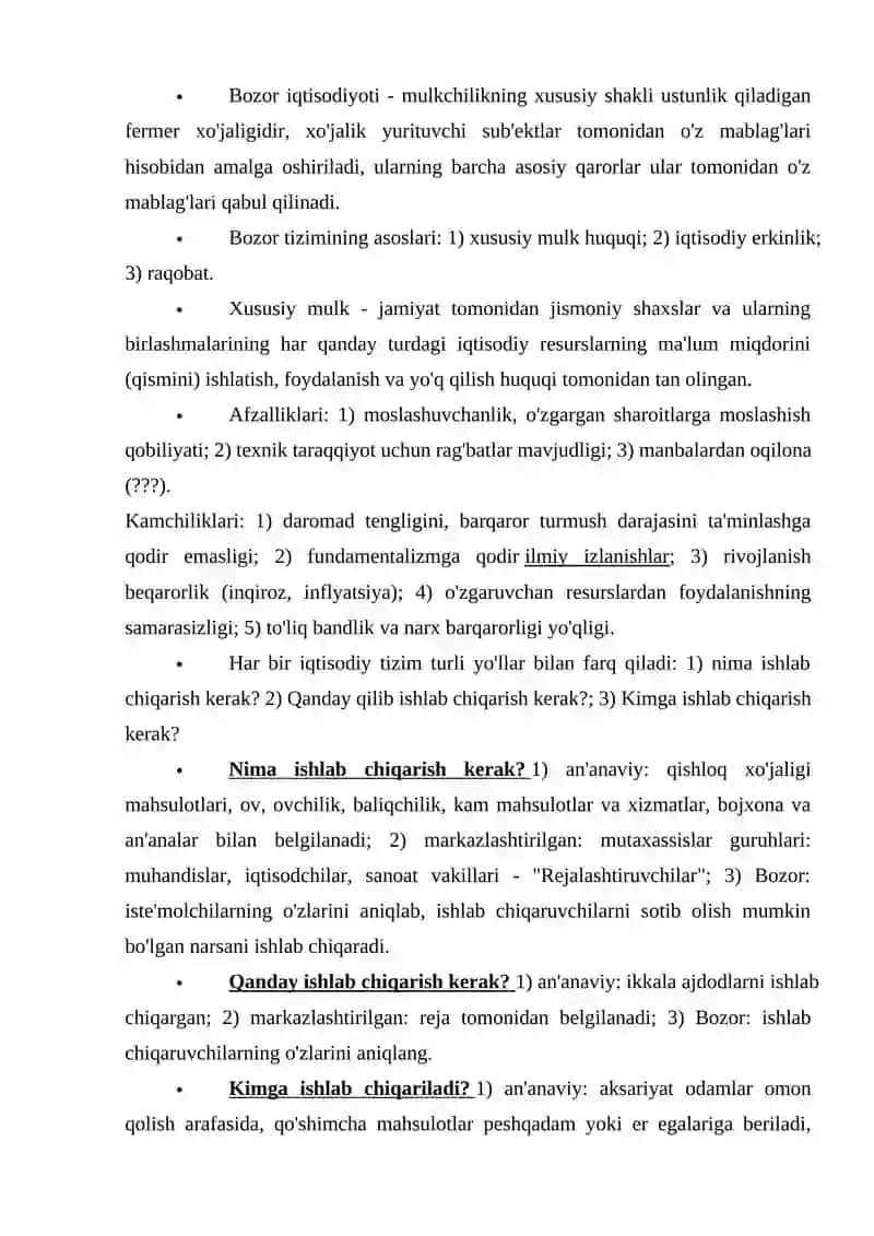Buyruqli iqtisodiyot va uning belgilari 4