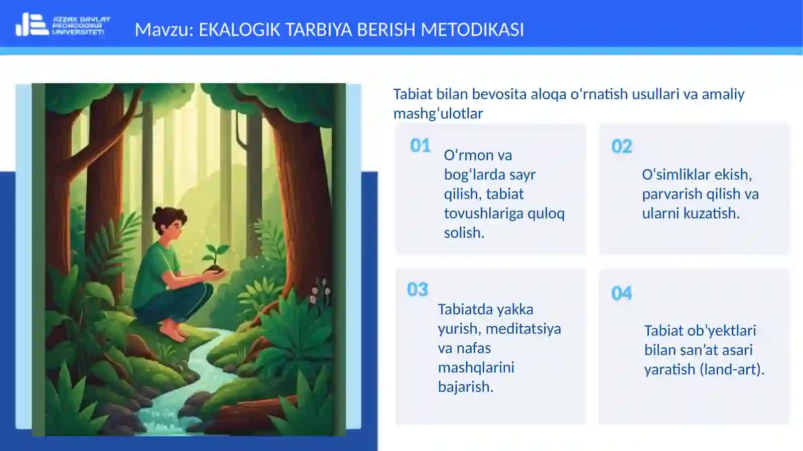EKALOGIK TARBIYA BERISH METODIKASI 4