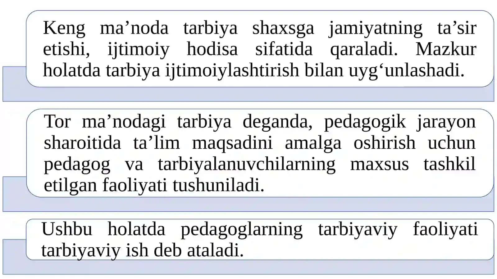 TARBIYA QONUNIYATLARI VA TAMOYILLARI 4