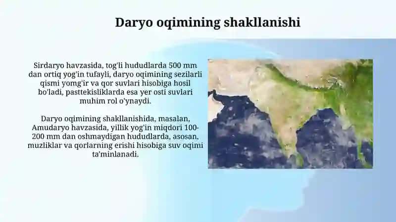 Atmosfera yogʻinlarining daryo havzasi boʻyicha taqsimlanishi 4