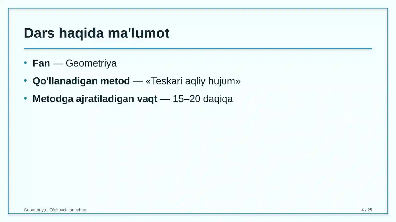 geometriya darslarida teskari aqliy hujum metodidan foydalanish 8962 4