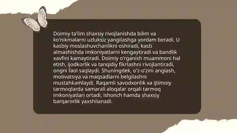 Hayot davomida taʼlim muvaffaqiyat vositasi sifatida 4