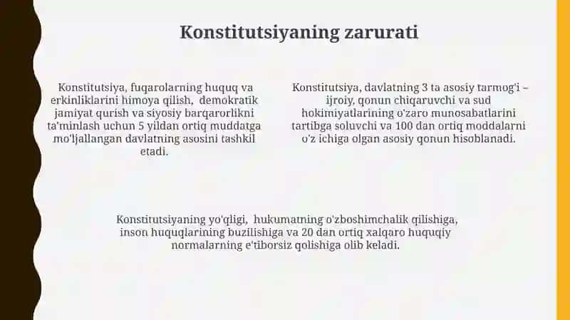 Konstitutsiyaning yaratilishiga bulgan zarurat 4