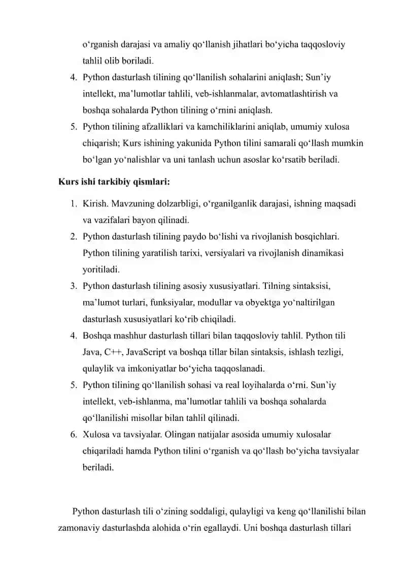 Python ning boshqa dasturlash tillaridan farqi 4