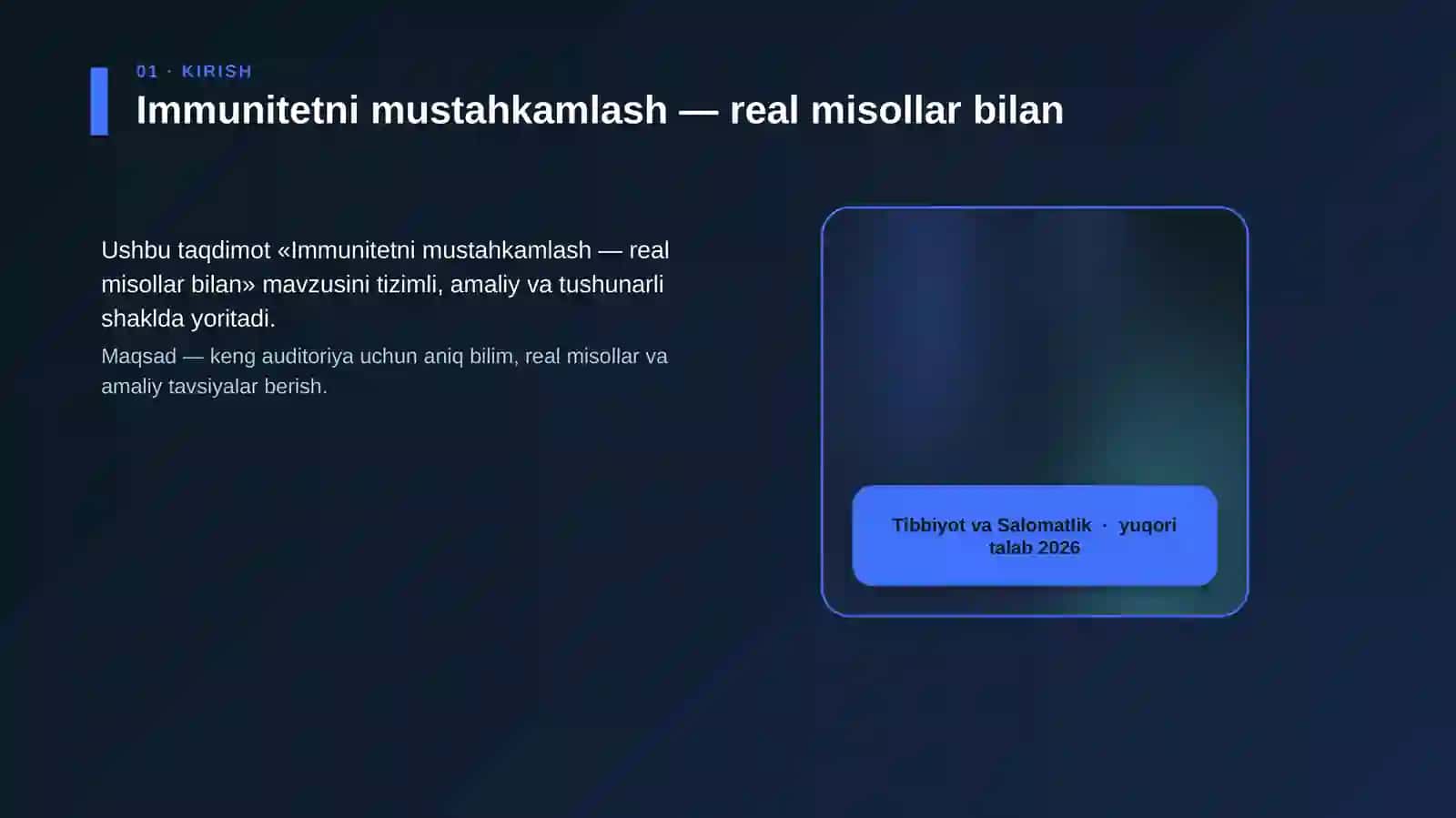 Immunitetni mustahkamlash — real misollar bilan 4