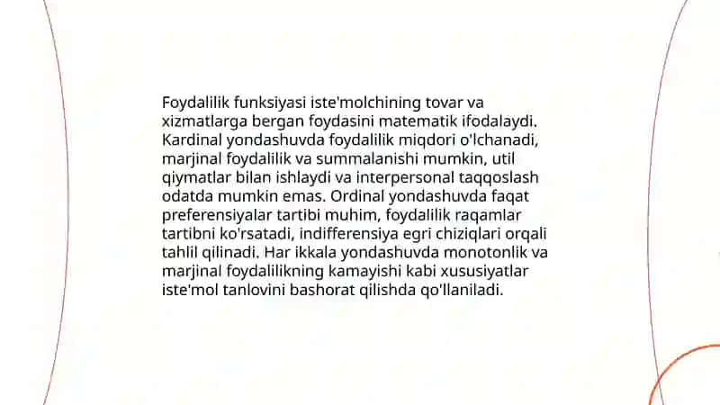 Isteʼmolchining bozordagi xatti- harakati va uning tanlovining nazariyasi 4
