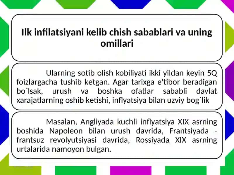 Inflyatsiyava uning namoyonbo’lish shakllari 4