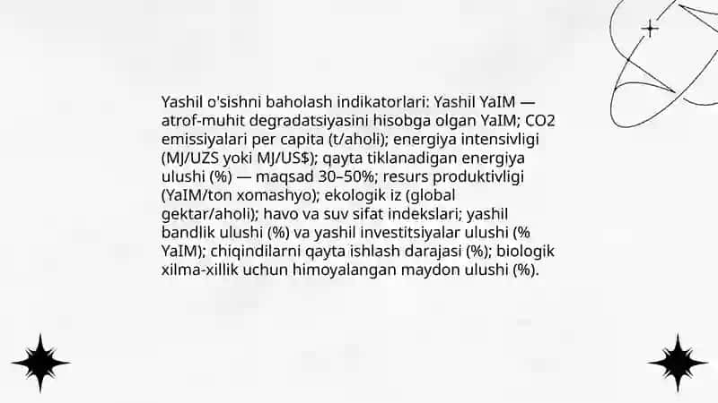 "Yashil o'sish" konsepsiyasi mazmuni va jahon tajribasi 4