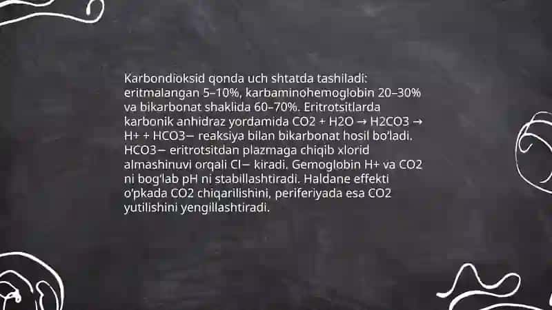 Qonda gazlarni tashilishi 4