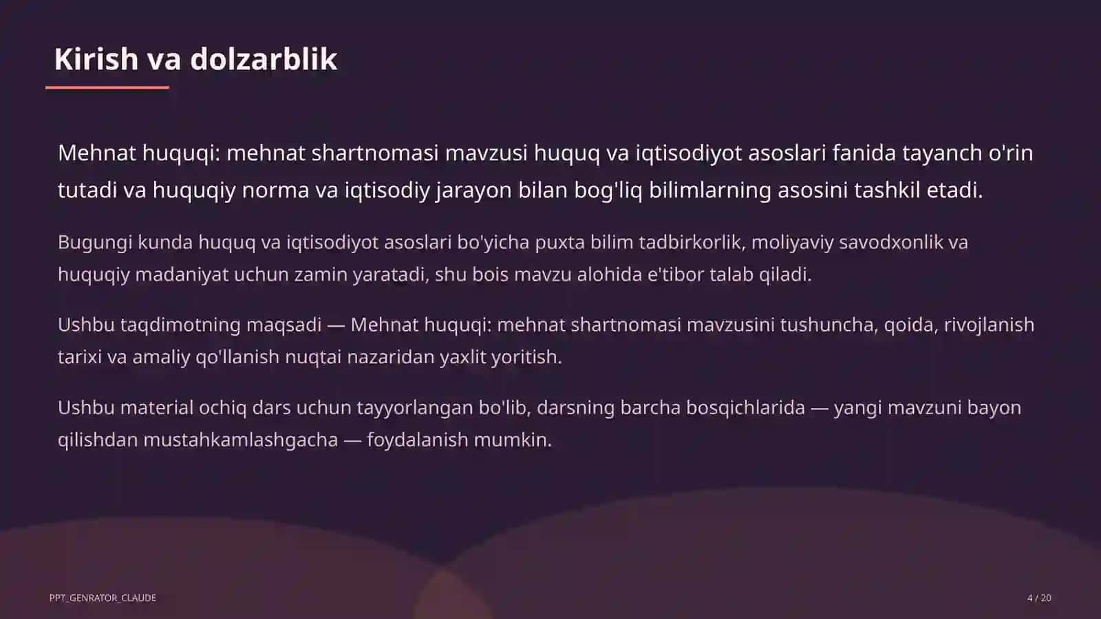 Mehnat huquqi: mehnat shartnomasi (9-sinf) 4
