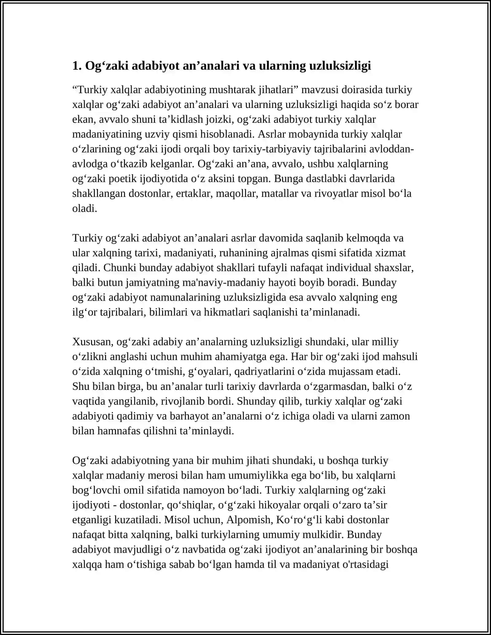 TURKIY XALQLAR ADABIYOTINING MUSHTARAK JIHATLARI 4