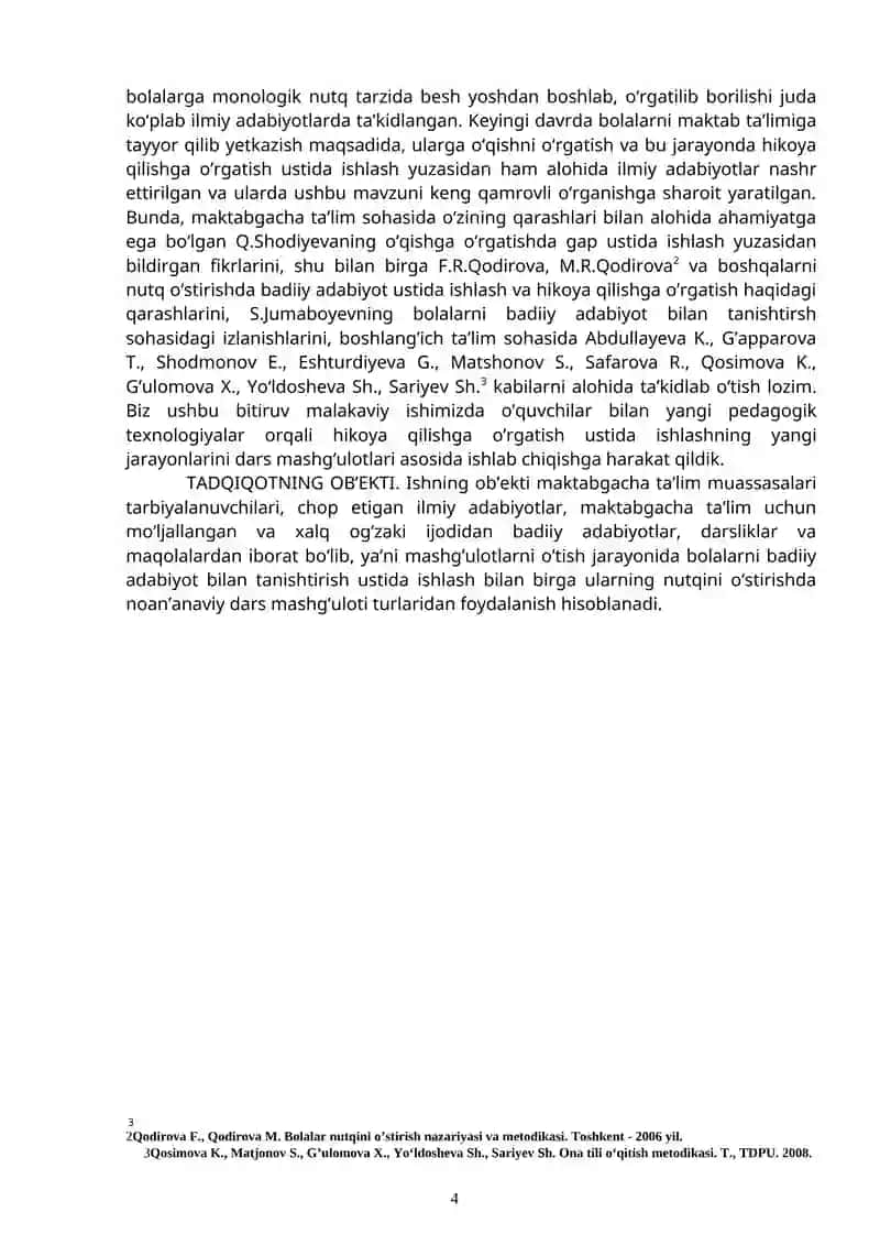 Maktabgacha Yoshdagi Katta Bolalar Bilan She`rlarni Badiiy Mohiyatini Tushunish va Tahlil Qilishga oid mashg`ulotlar o`tkazish 4