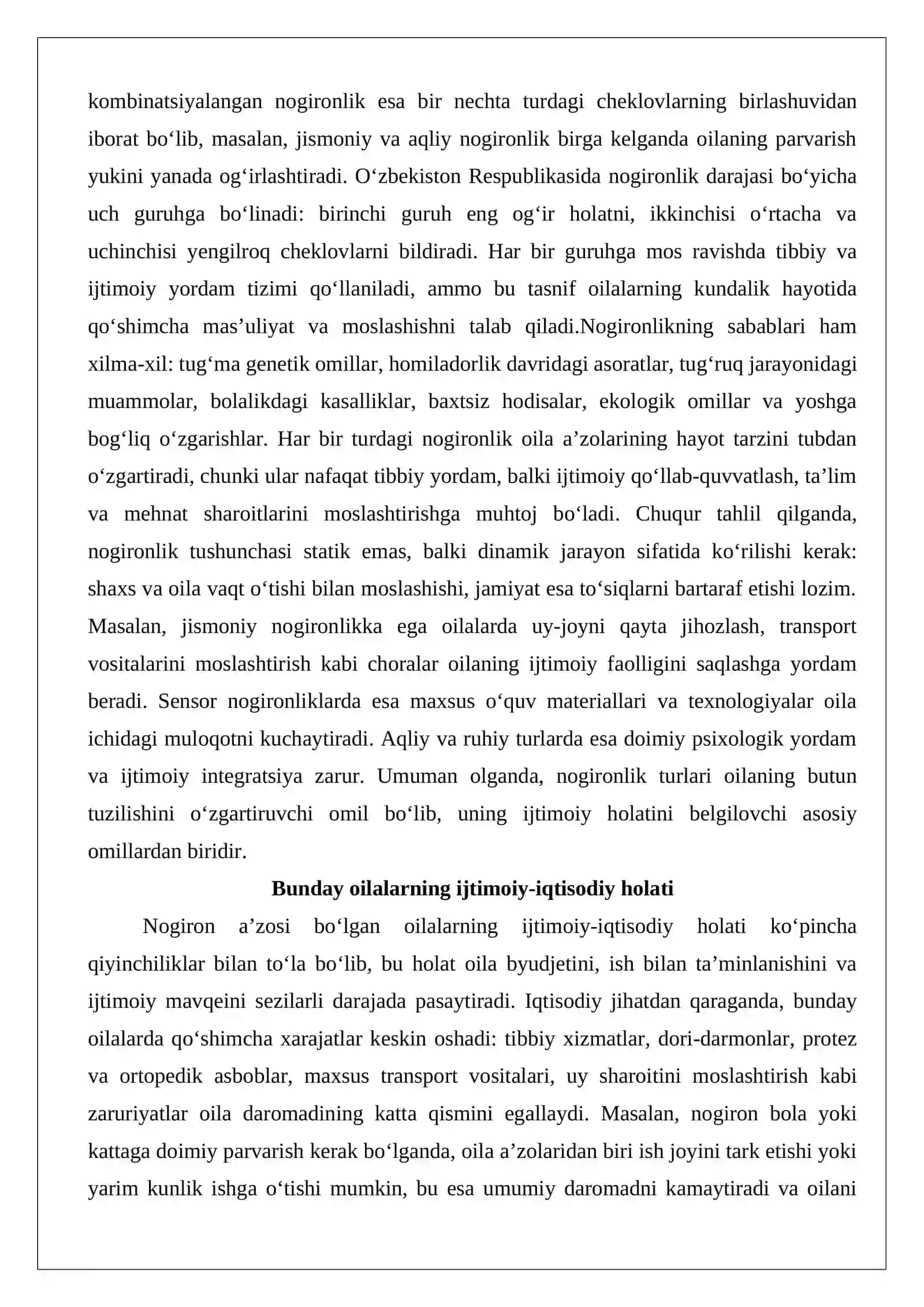 Nogiron a’zosi bo‘lgan oilalarda ijtimoiy ish faoliyatining o‘ziga xos jihatlari 4