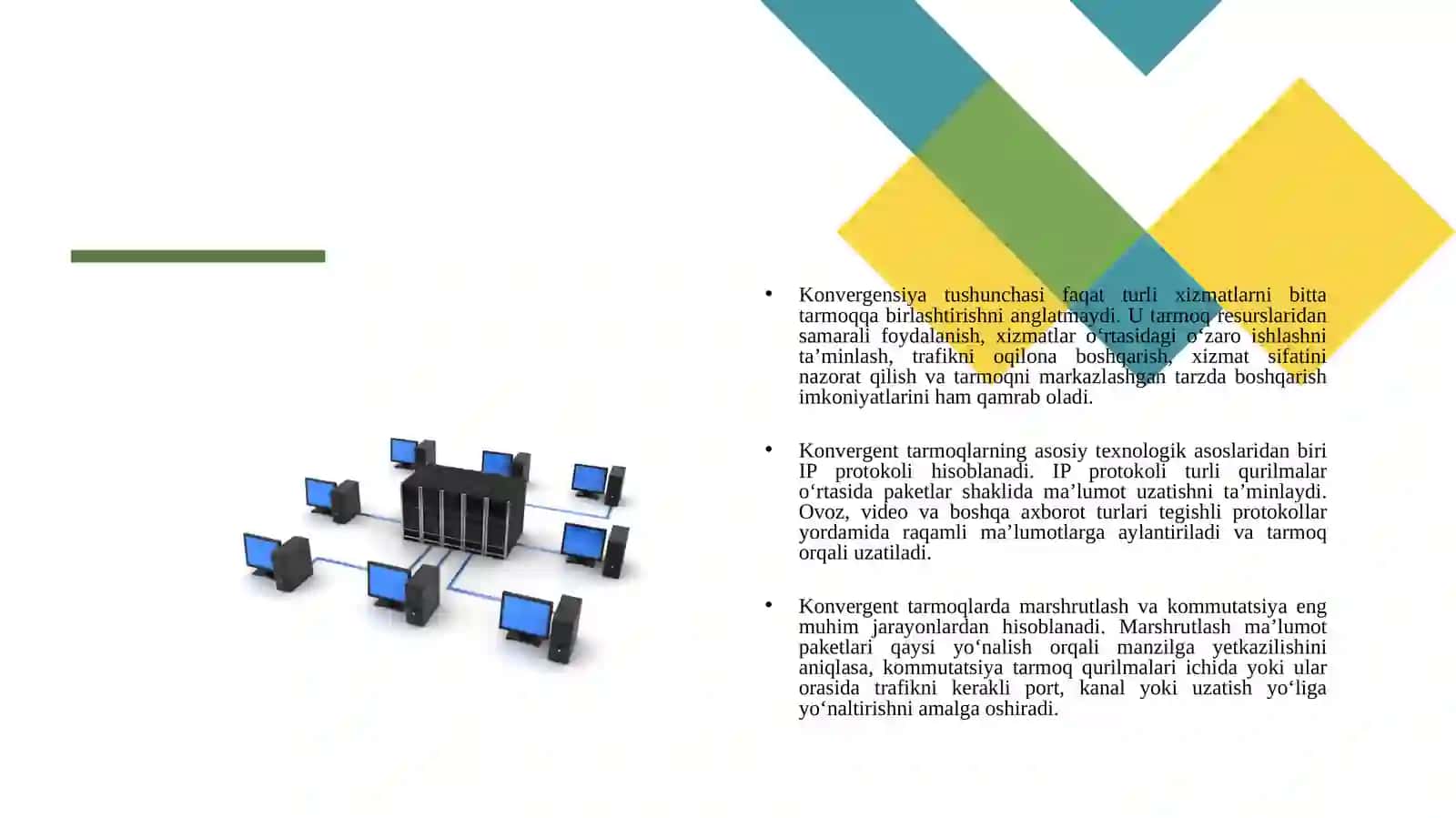 Konvergent tarmoqlarda marshrutlash va kommutatsiya tamoyillari 4
