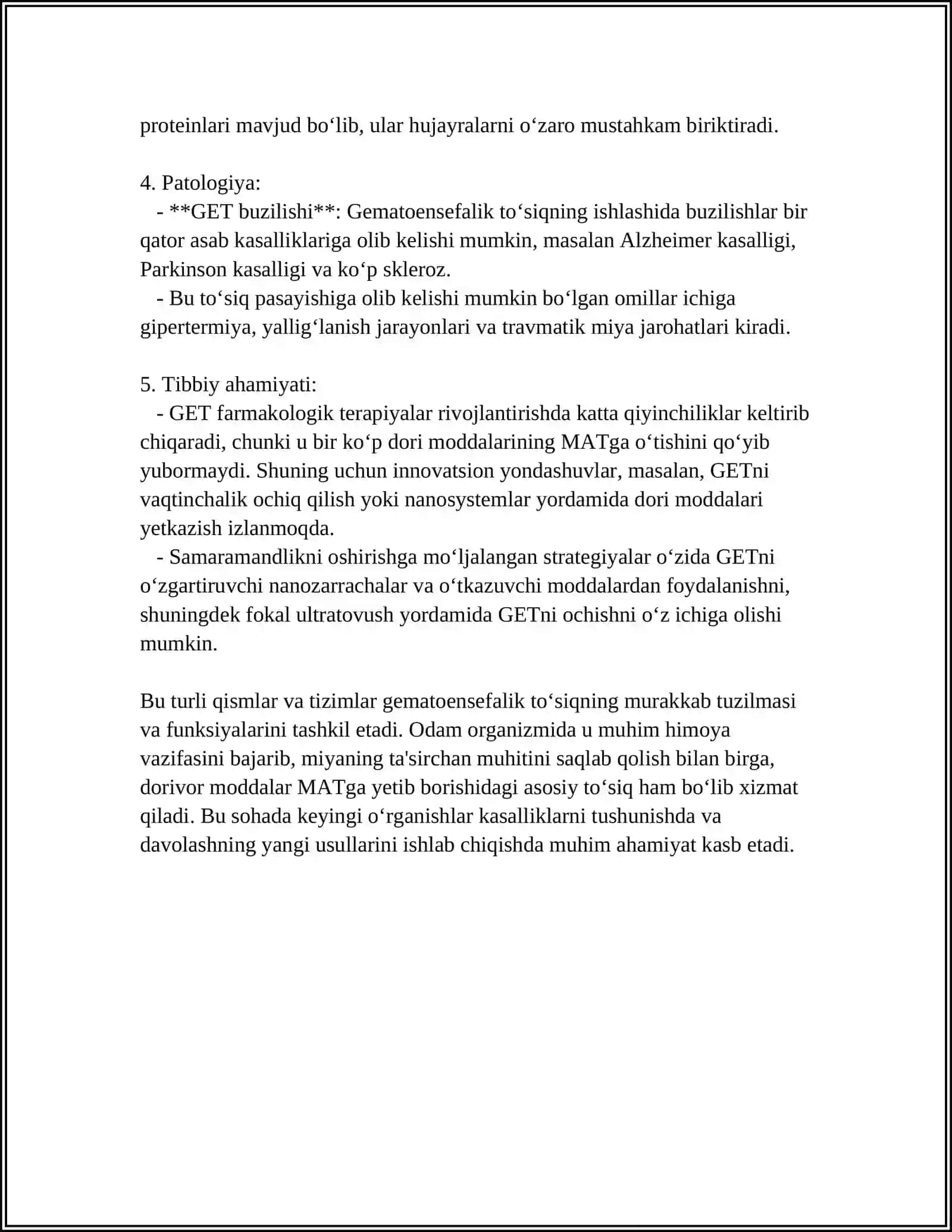 GEMATOENSEFALIK TÒLIQ GISTOLOGIYA SITOLIGIYA VA EMBRIONOLOGIYASI 4