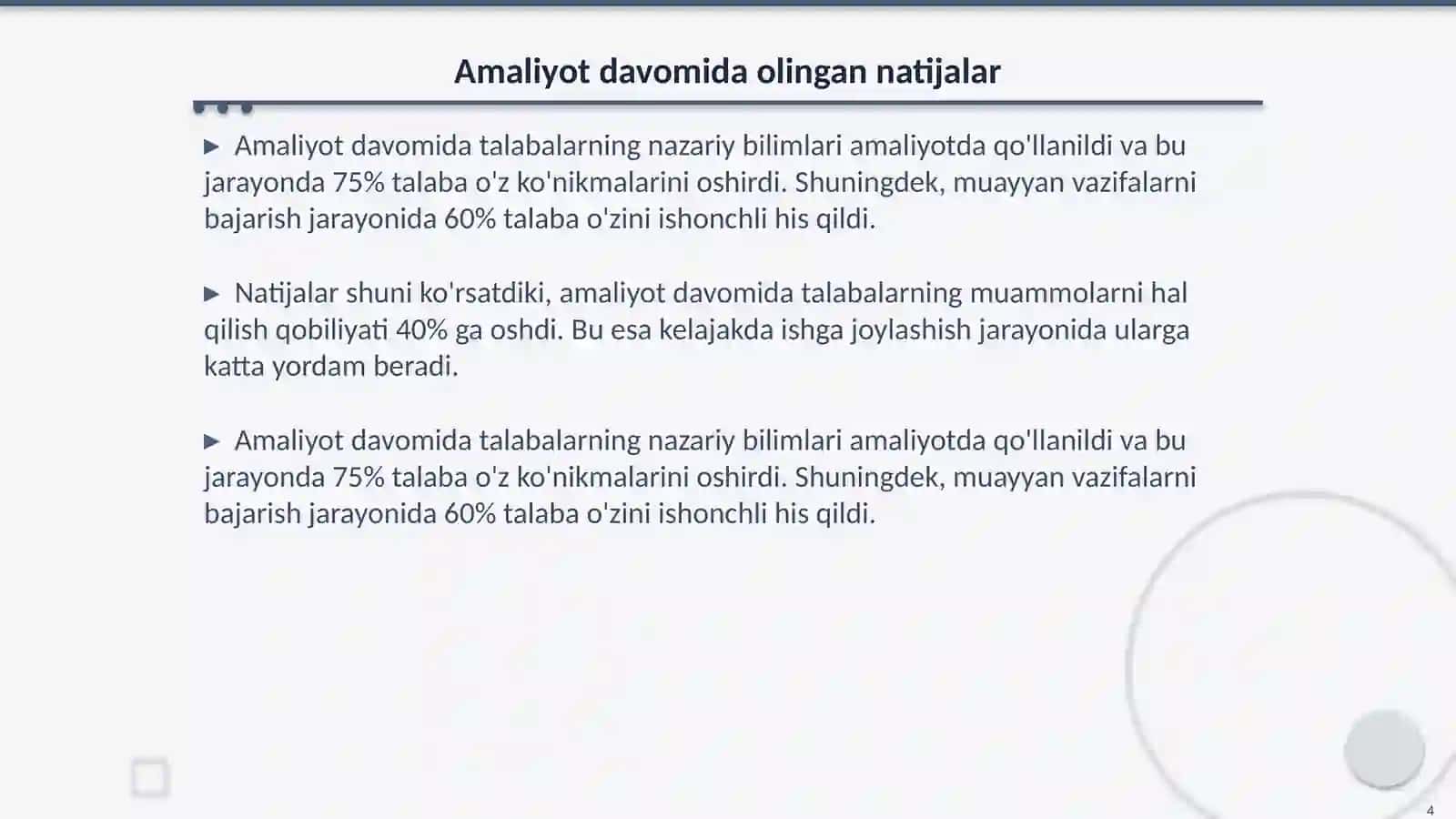 Amaliyot Hisoboti 4