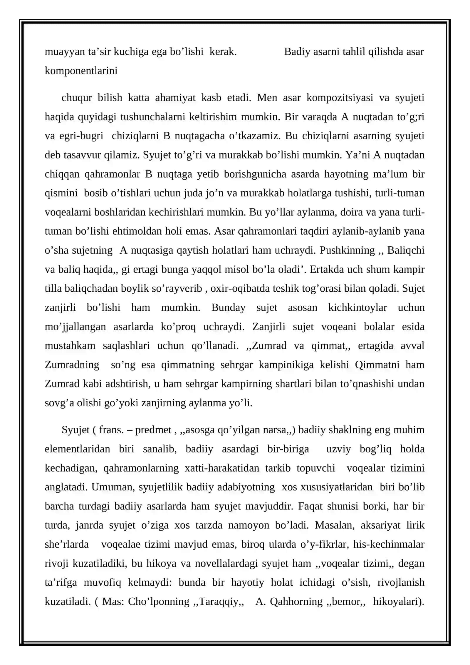 BADIIY ASARDA PROLOG VA EPILOG MASALASI 4