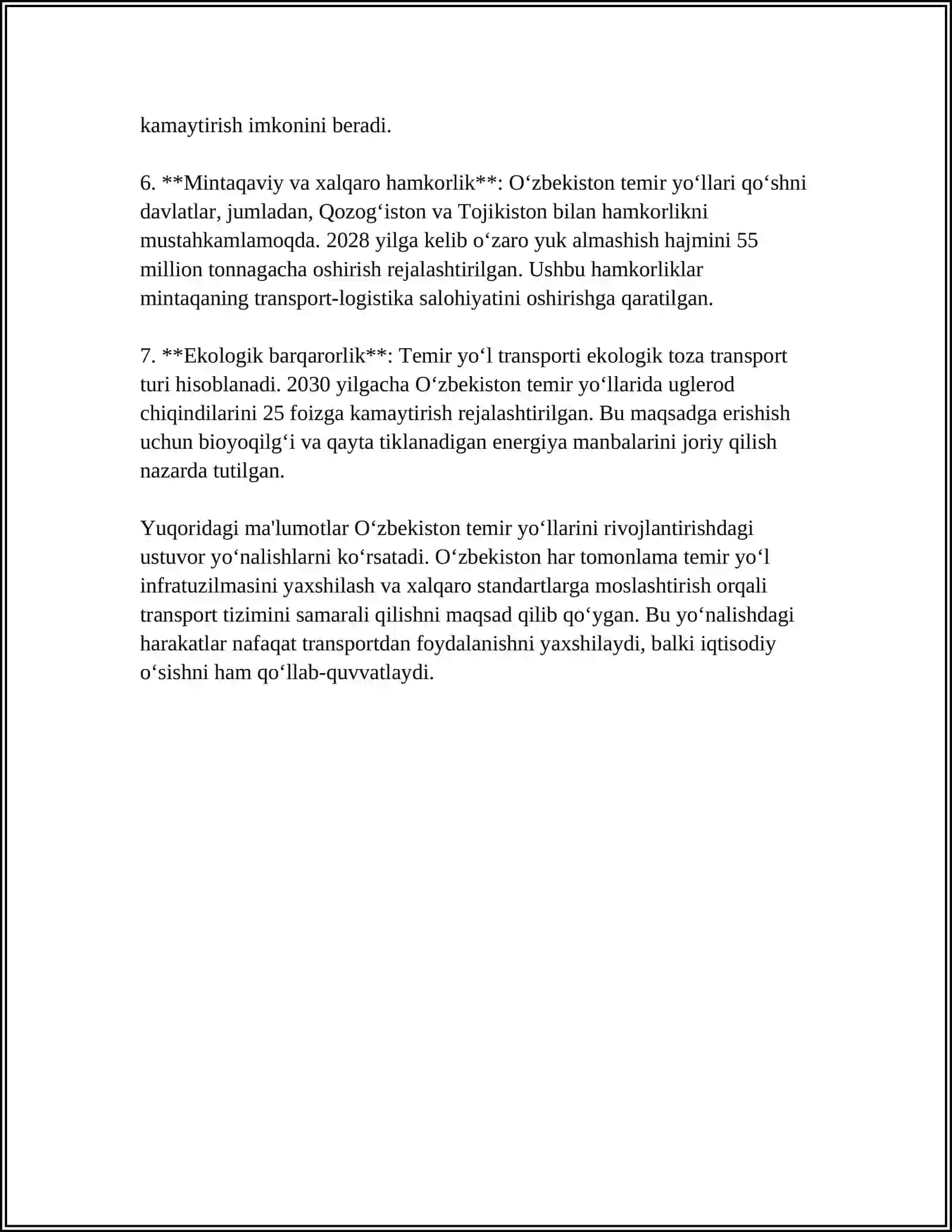 Oʻzbekiston temir yoʻllari rivojlanishi 4