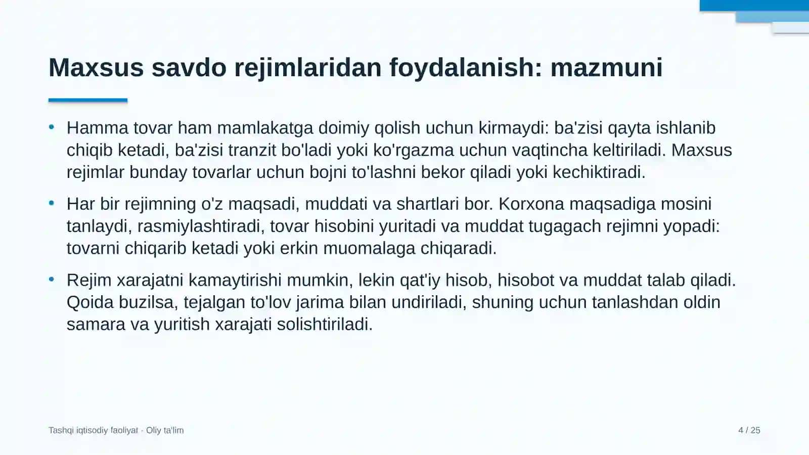 bolalar o'yin markazlarida maxsus savdo rejimlaridan foydalanish 5190 4