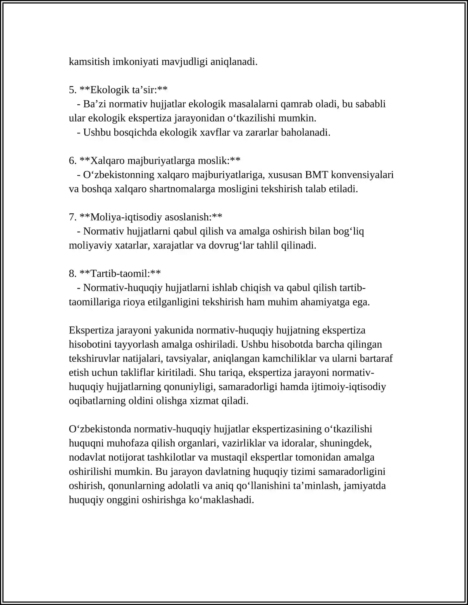 Normativ-huquqiy hujjatlar ekspertizasi 4