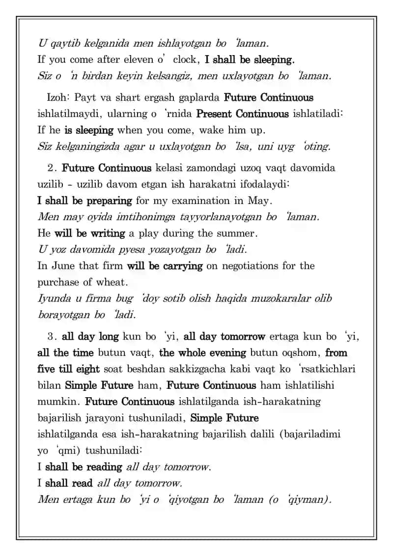 The Future Continuous Tense 4