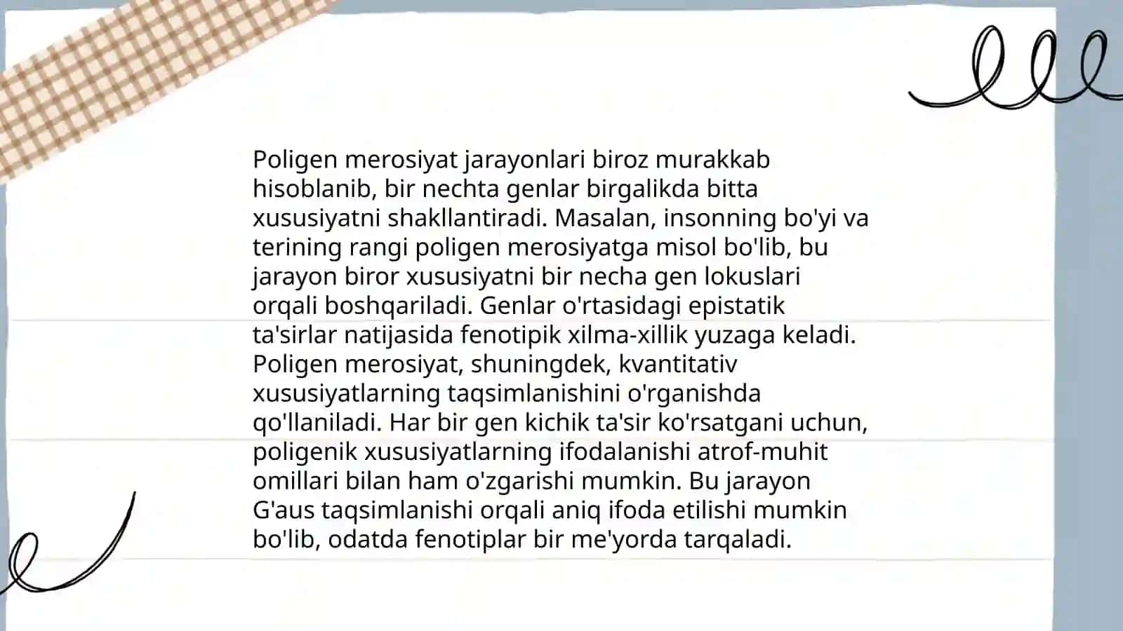 Genetikallellarning asosiy tushunchalari 4