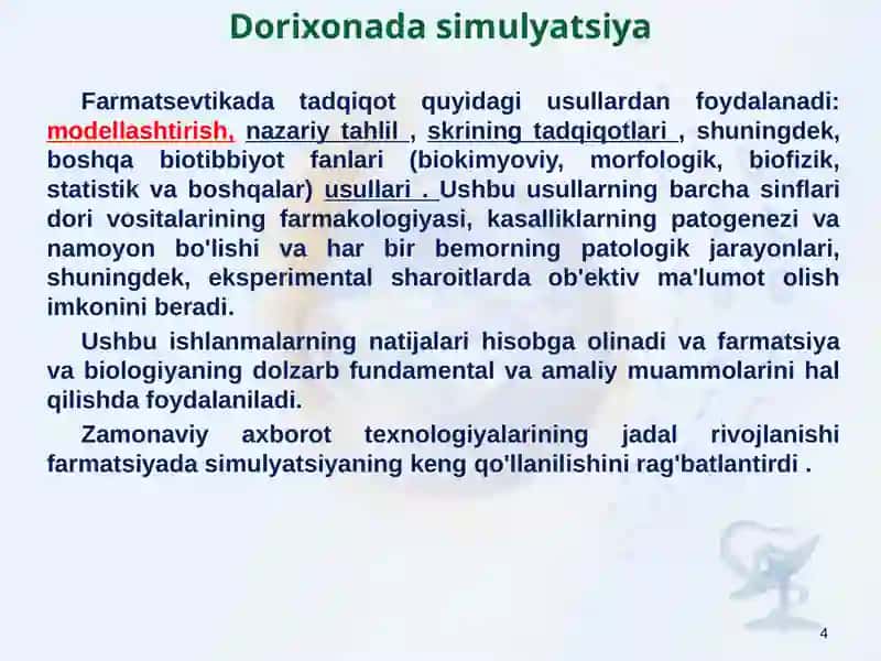 Tibbiybiologiktadqiqotlardamodeltushunchasi 4
