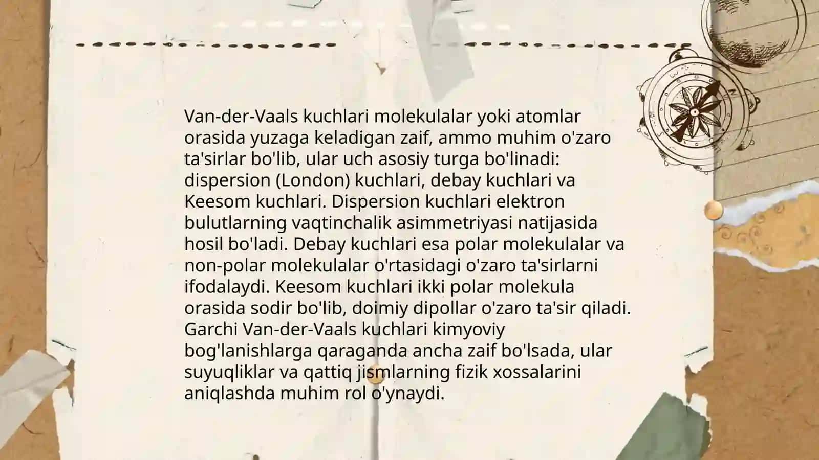 Molekulalararo ta'sir va uning xillari 4