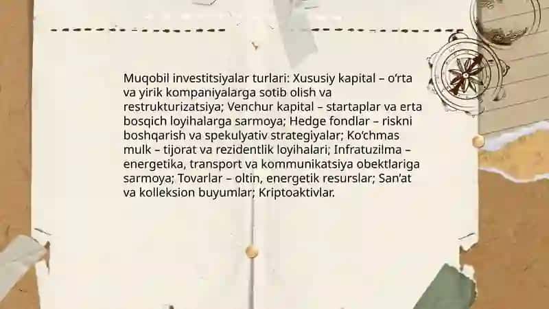 Muqobil investitsiyalar 4
