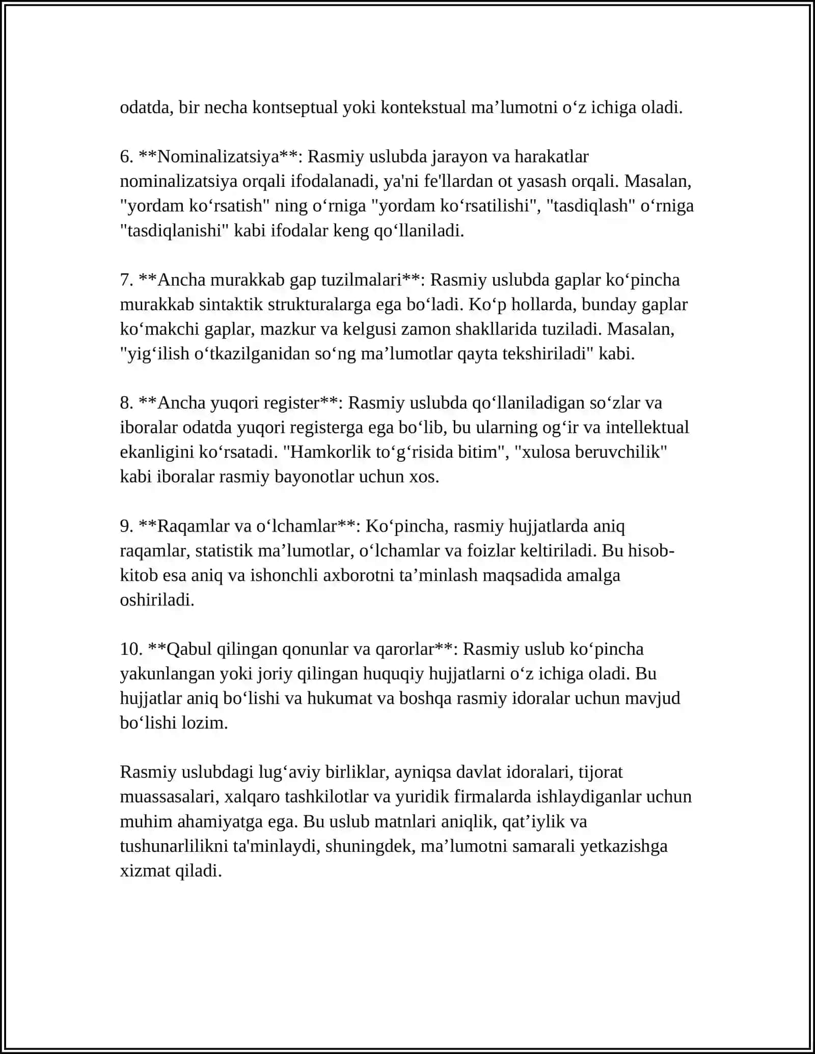LUGʻAVIY BIRLIKLARNING QOʻLLANISHI DOIRASIGA KOʻRA GURUHLANISHI: ISTE'MOL DOIRASI CHEGARALANGAN VA KENG ISTEʼMOL QATLAMI 4