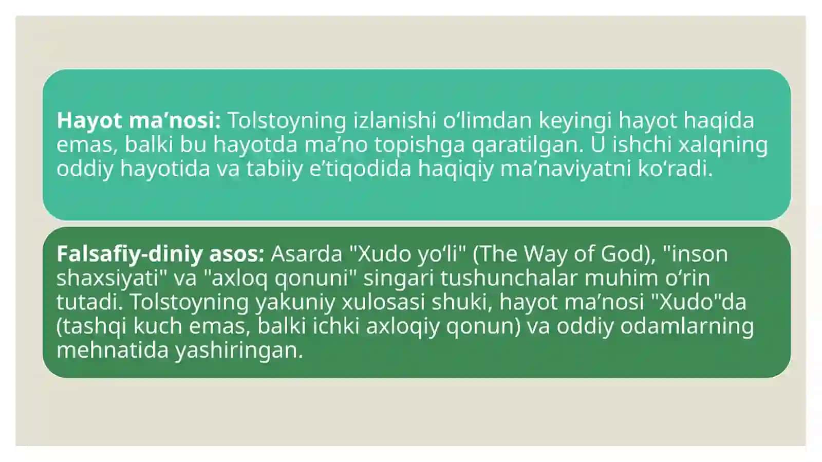 Lev Tolstoyning "Iqrornoma" asaridagi diniy eʼtiqodlarni tahlil etish 4