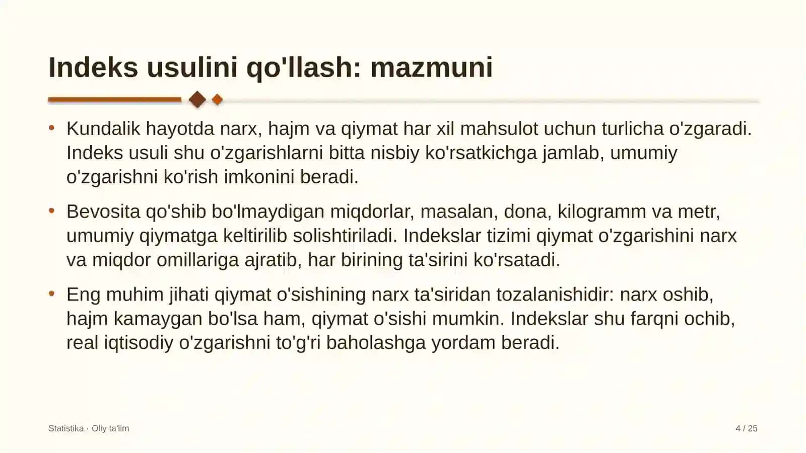 Davlat xaridlari tizimida indeks usulini qo'llash 4