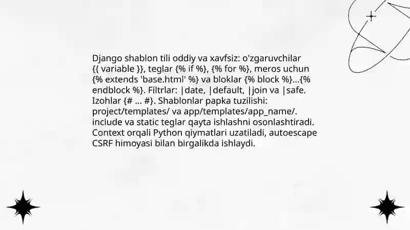 Django tili 4