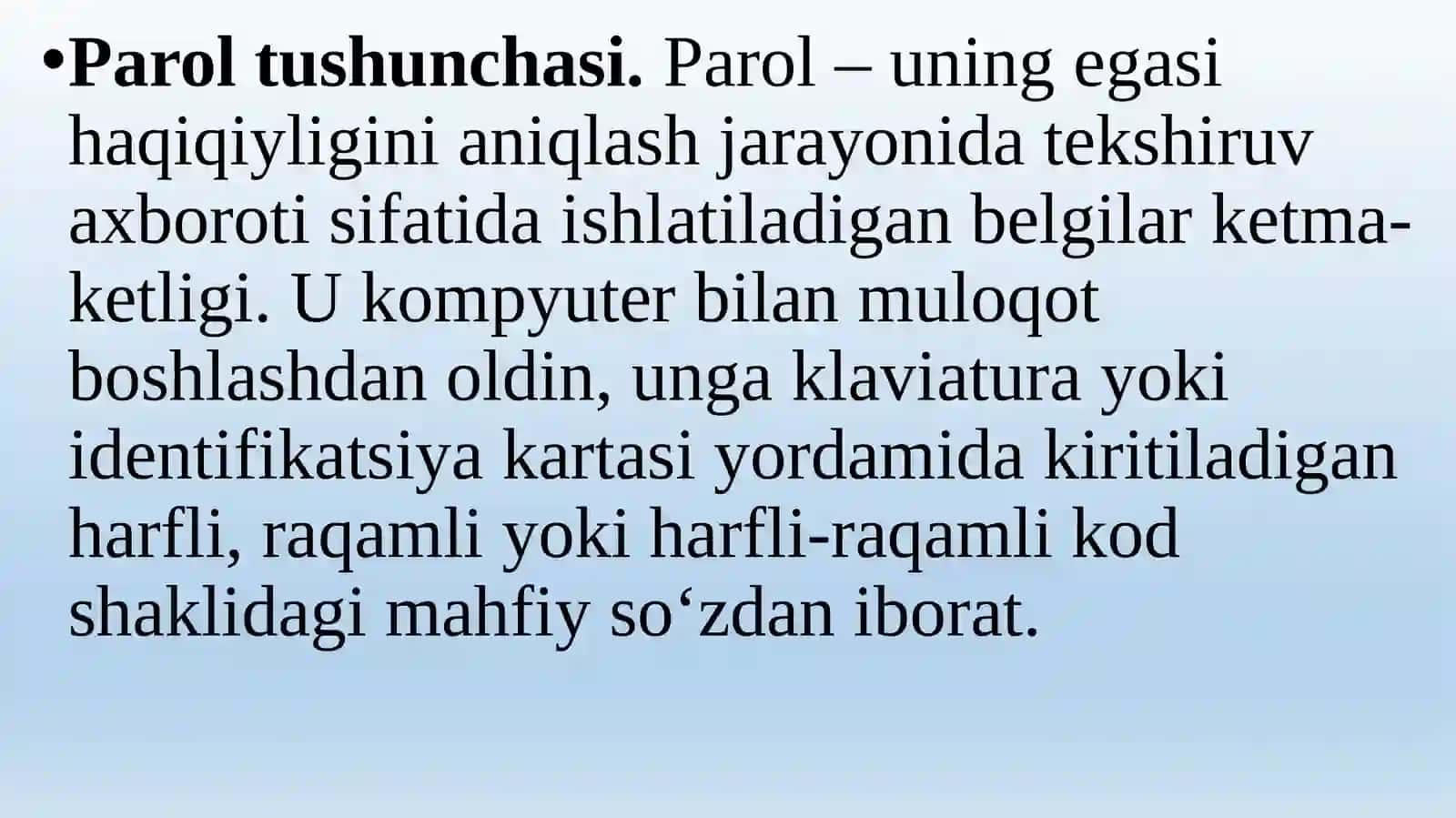 9-Mavzu: Axborot xavfsizligini ta’minlashning g‘oyaviy-nazariy asoslari 4