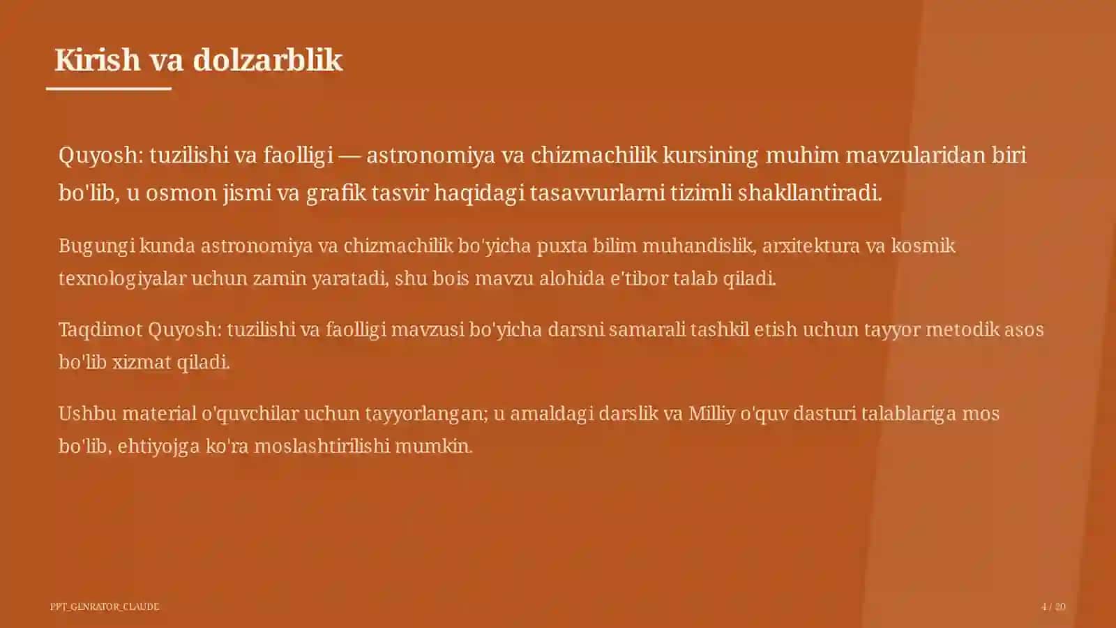 Quyosh: tuzilishi va faolligi (11-sinf) 4