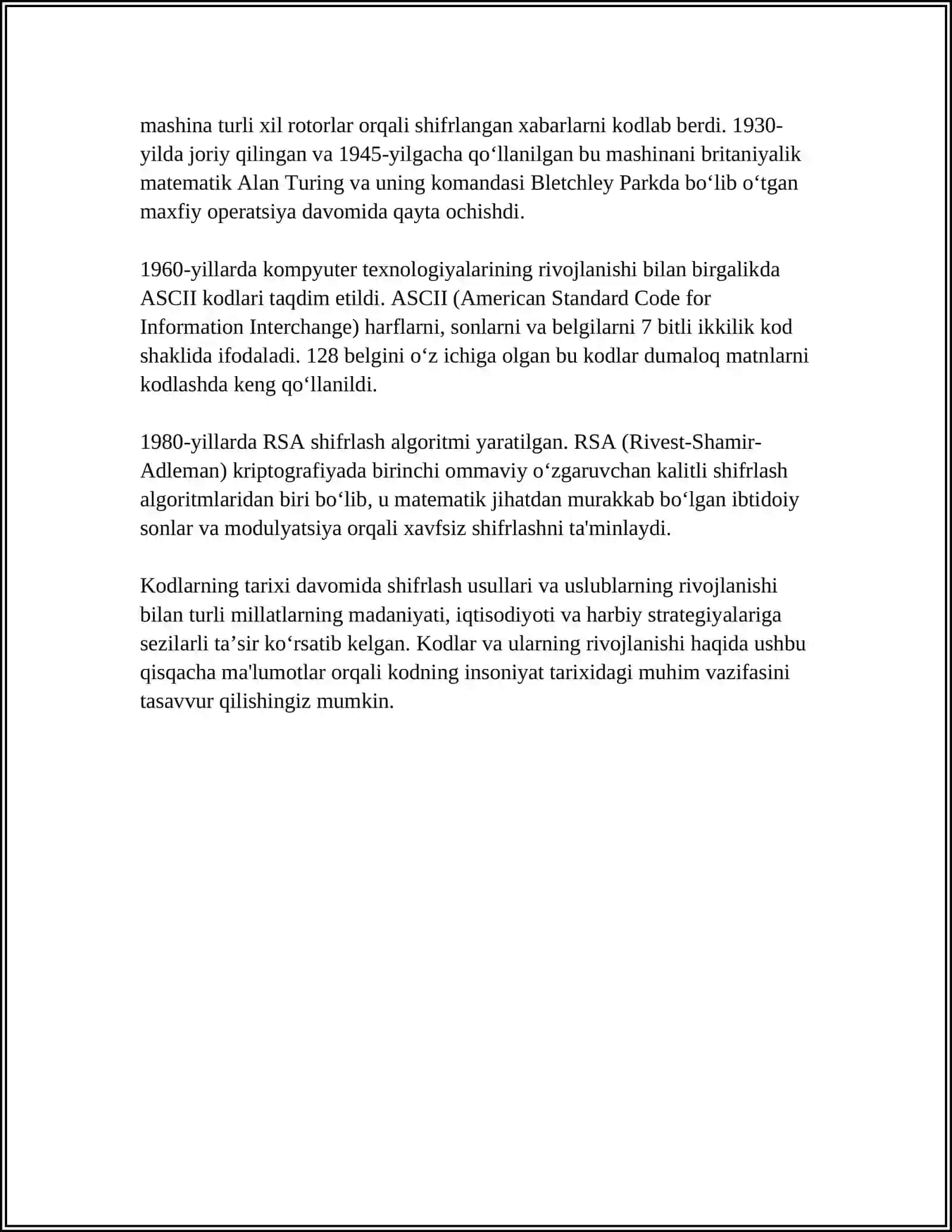 Kodlar Haqida 4