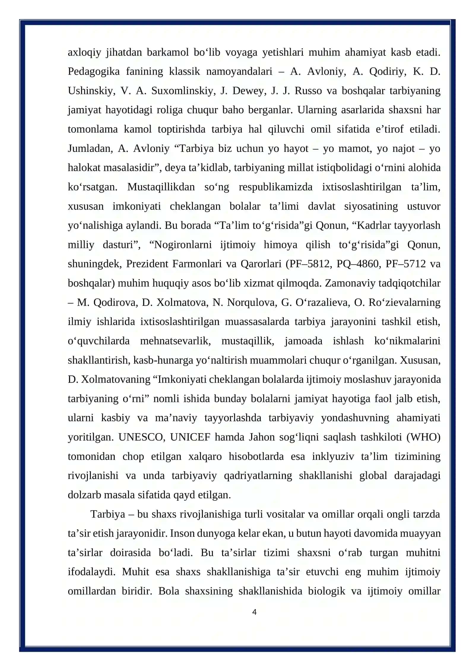 Ixtisoslashtirilgan maktabda tarbiya tamoyillarini qo`llanishi 4
