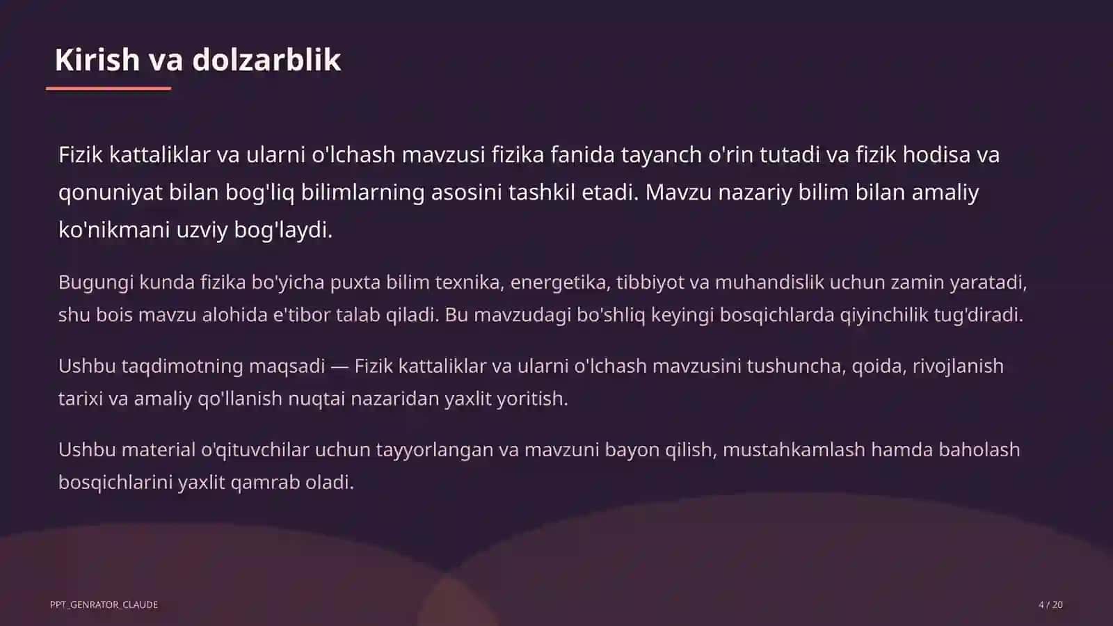 Fizik kattaliklar va ularni o'lchash (6-sinf) 4