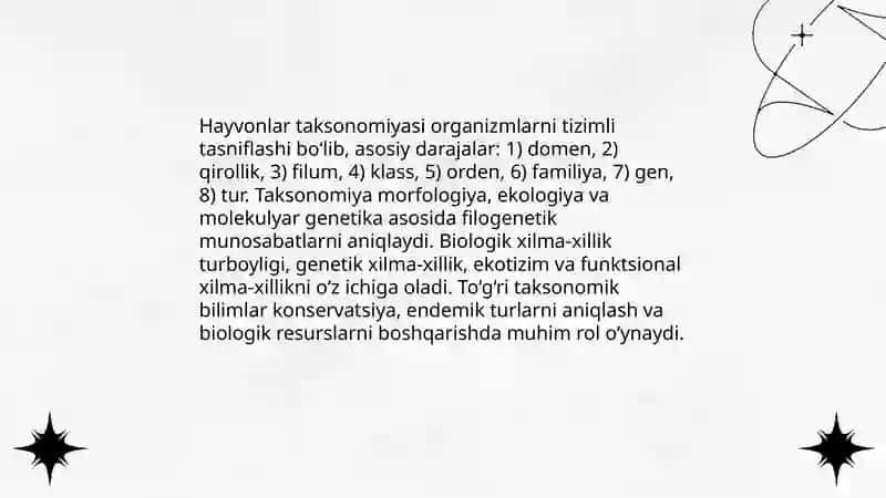 Hayvonot olamining xilma-xilligi va uning tabiatda tutgan o‘rni 4